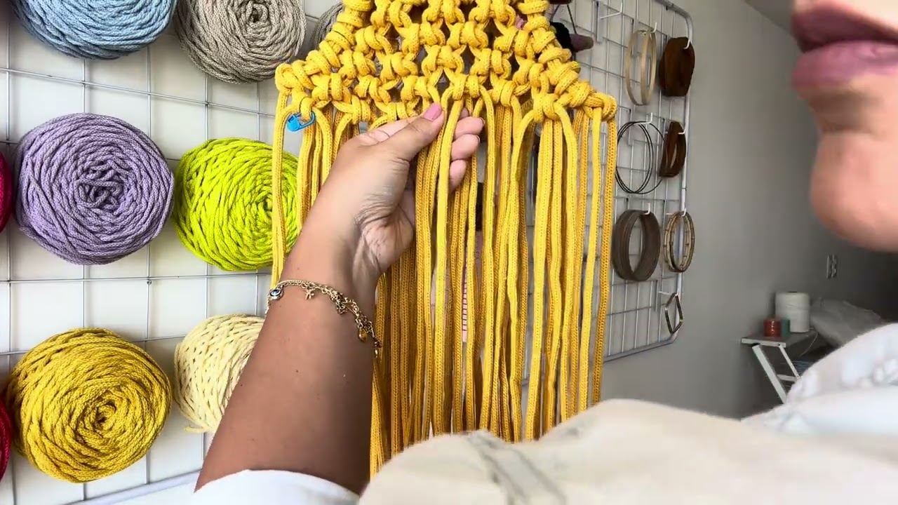 Cartera Macramé - doble nudo festón