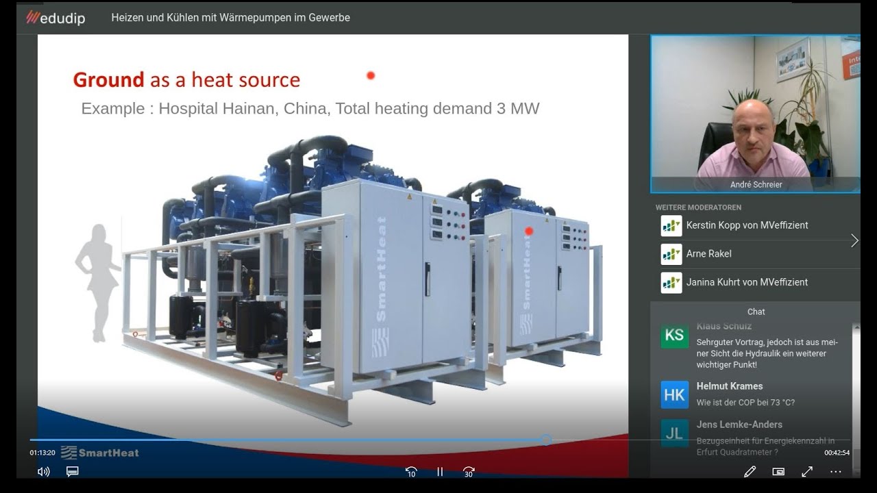 MVeffizient-Online-Stammtisch: W&auml;rmepumpen zum Heizen und K&uuml;hlen im Gewerbe - 11.01.2022
