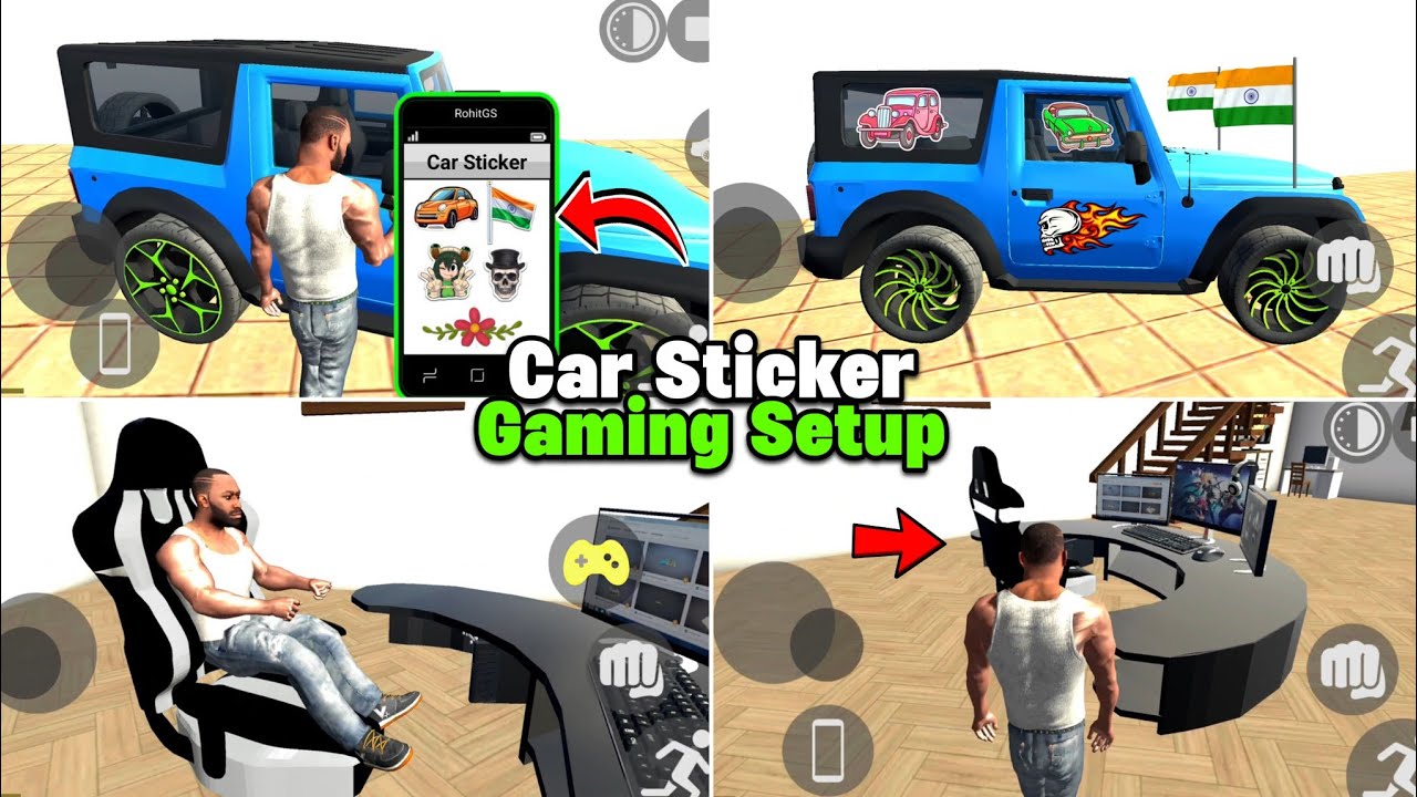 Indian Bike Driving 3d Car Sticker Feature | Indian Bike Driving 3d Car Sticker Cheat Code