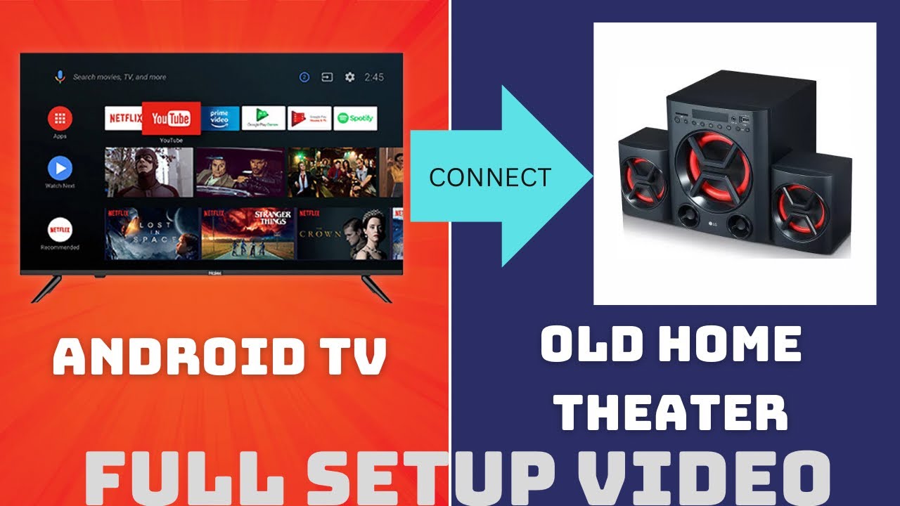 📻Old Hometheater to 🖥️Lastest Android TV | Connect TV to Hometheater | Setup Video | #video