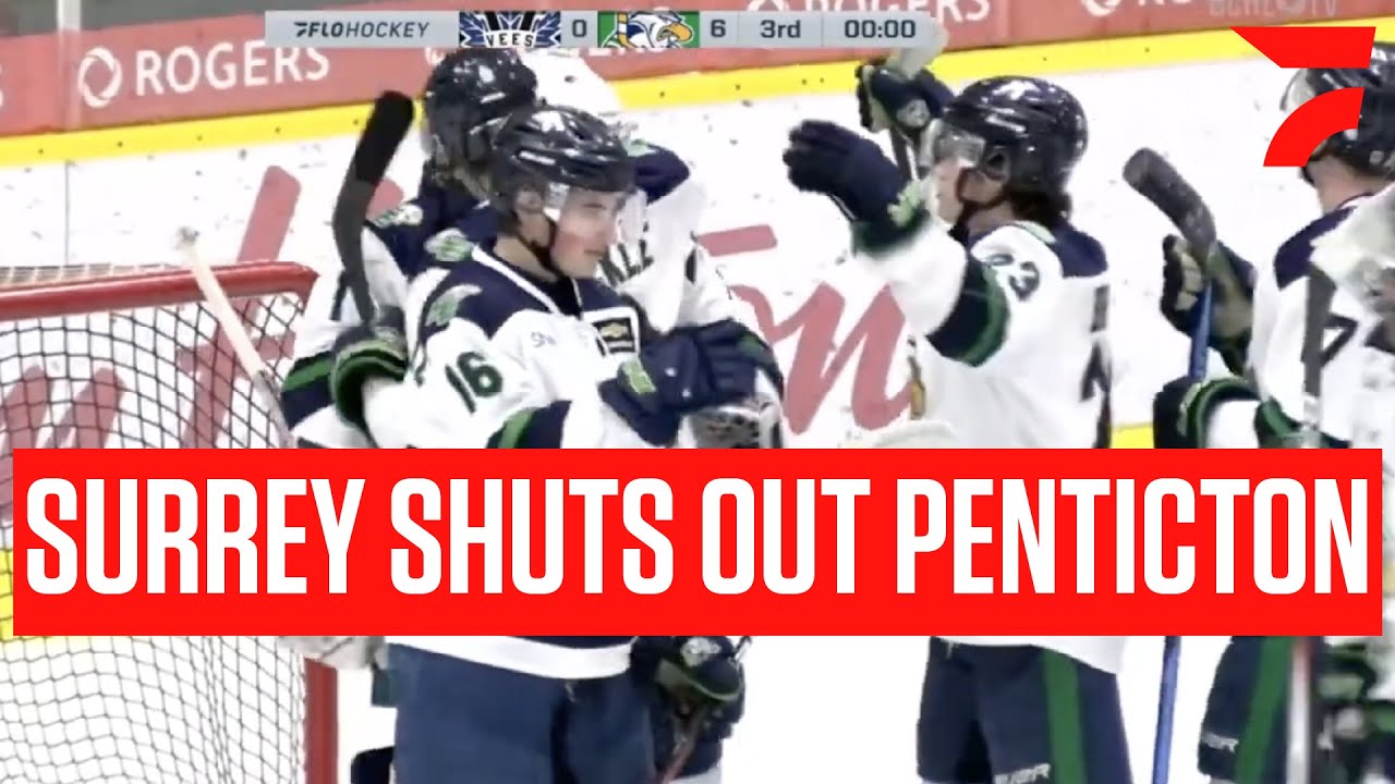 Surrey Eagles Shutout Penticton Vees In Fred Page Cup Game 1 | BCHL Playoff Highlights