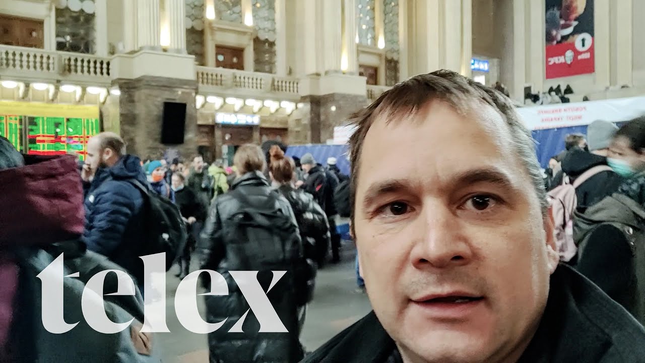 Háborús hangulat a kijevi pályaudvaron