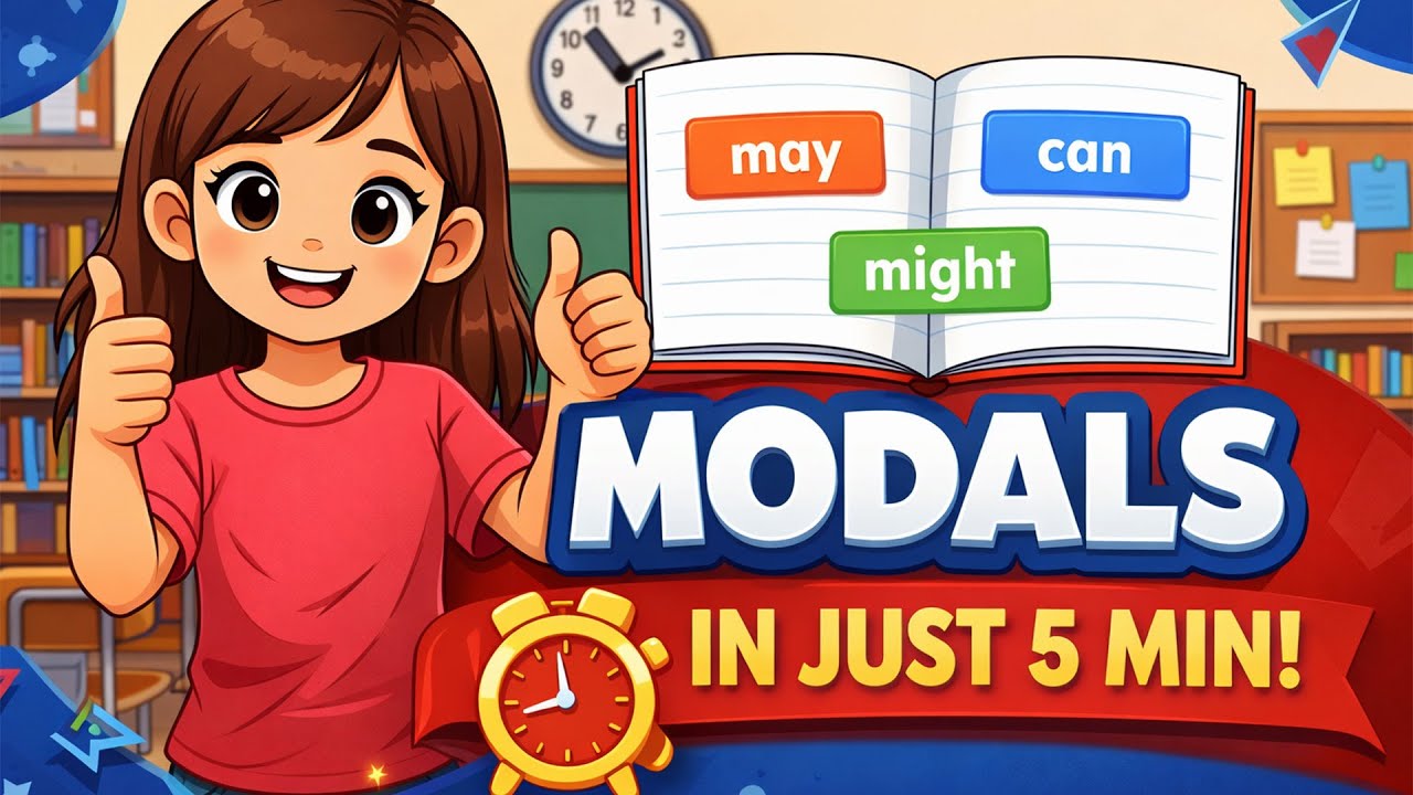 Modals in English Grammar | Can, Could, Must, Have To | Easy Hindi Explanation | Animated Examples