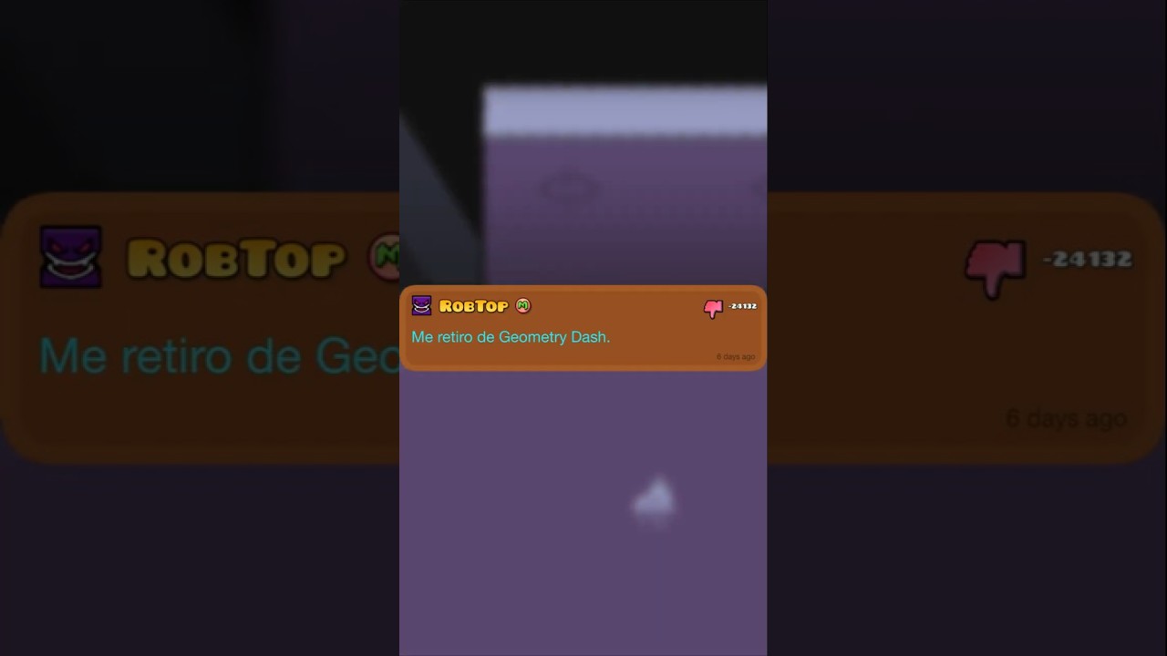 &iquest;ROBTOP se Retira de GEOMETRY DASH? #geometrydash #gd #robtopgames #robtop #shorts