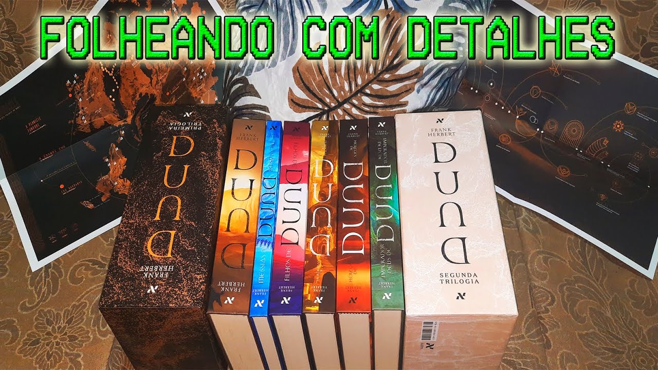 BOX DUNA de Frank Herbert @editoraaleph da Editora Aleph - 1ª e 2ª Trilogia - FOLHEANDO COM DETALHES