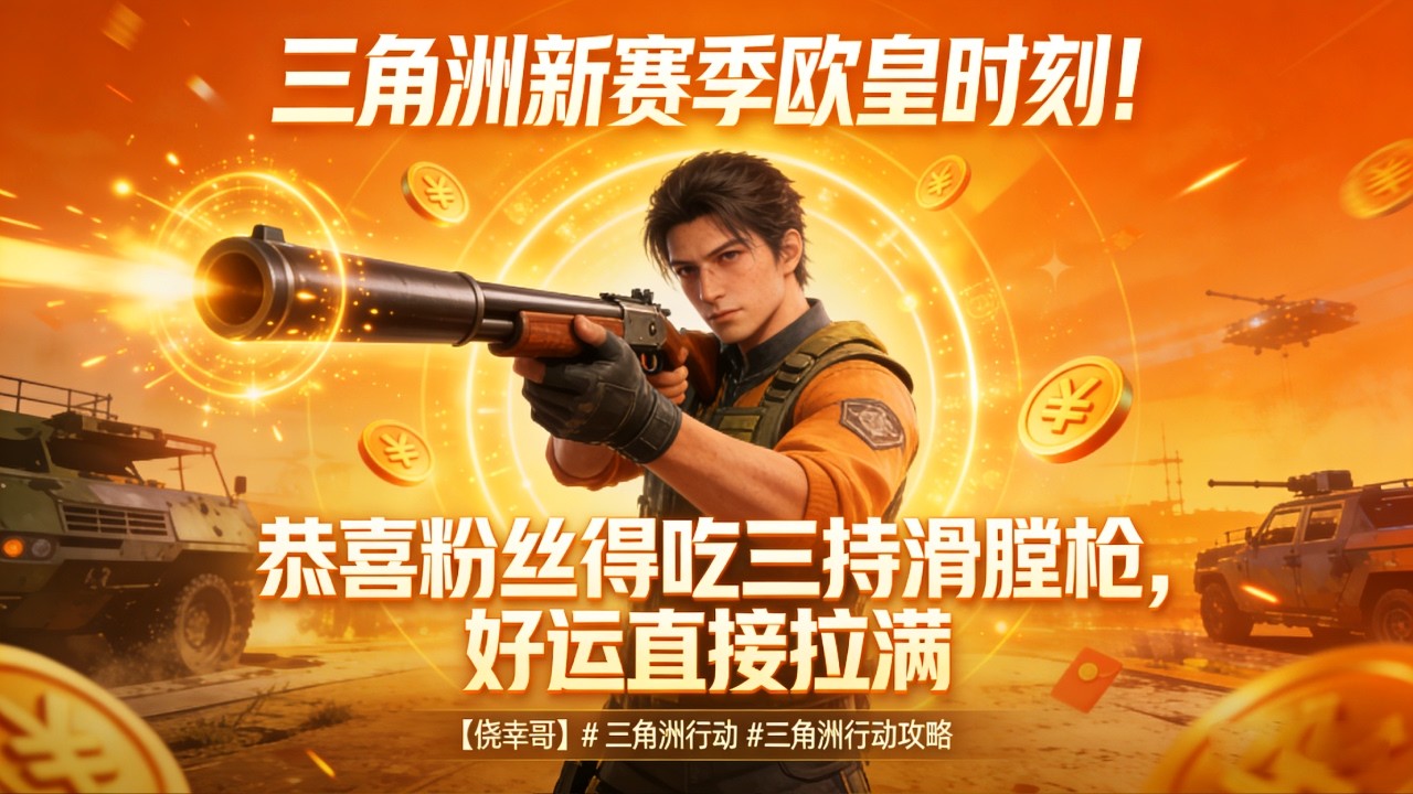 三角洲新赛季欧皇时刻！恭喜粉丝得吃三持滑膛枪，好运直接拉满【侥幸哥】# 三角洲行动 #三角洲行动攻略