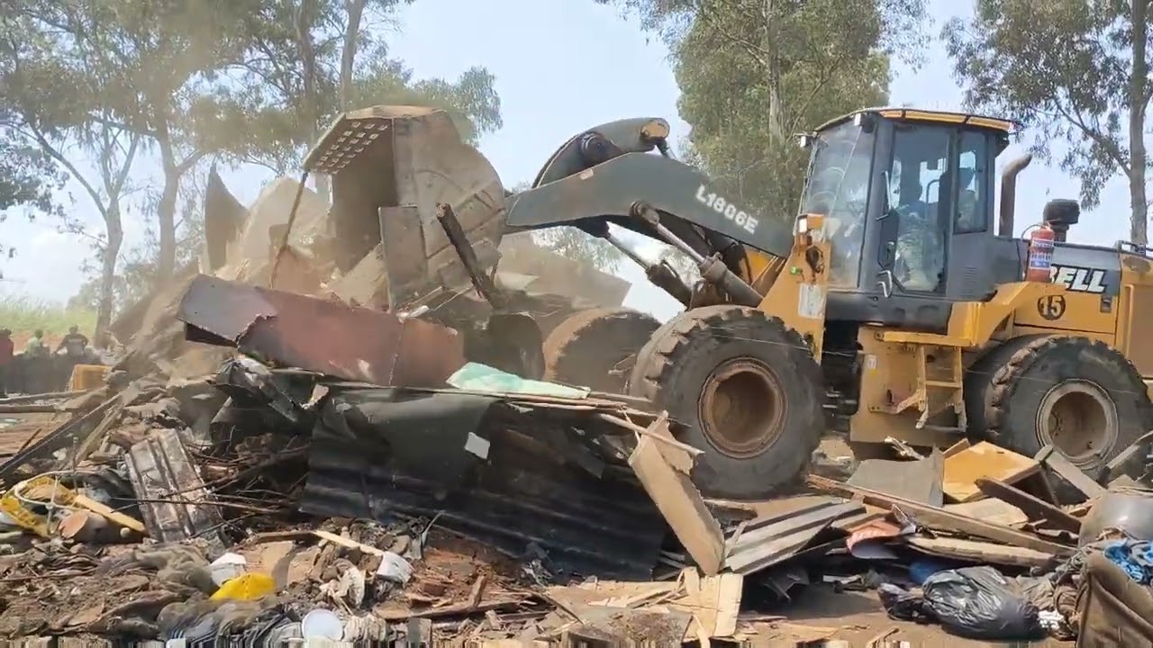Plastic City informal settlement being demollished