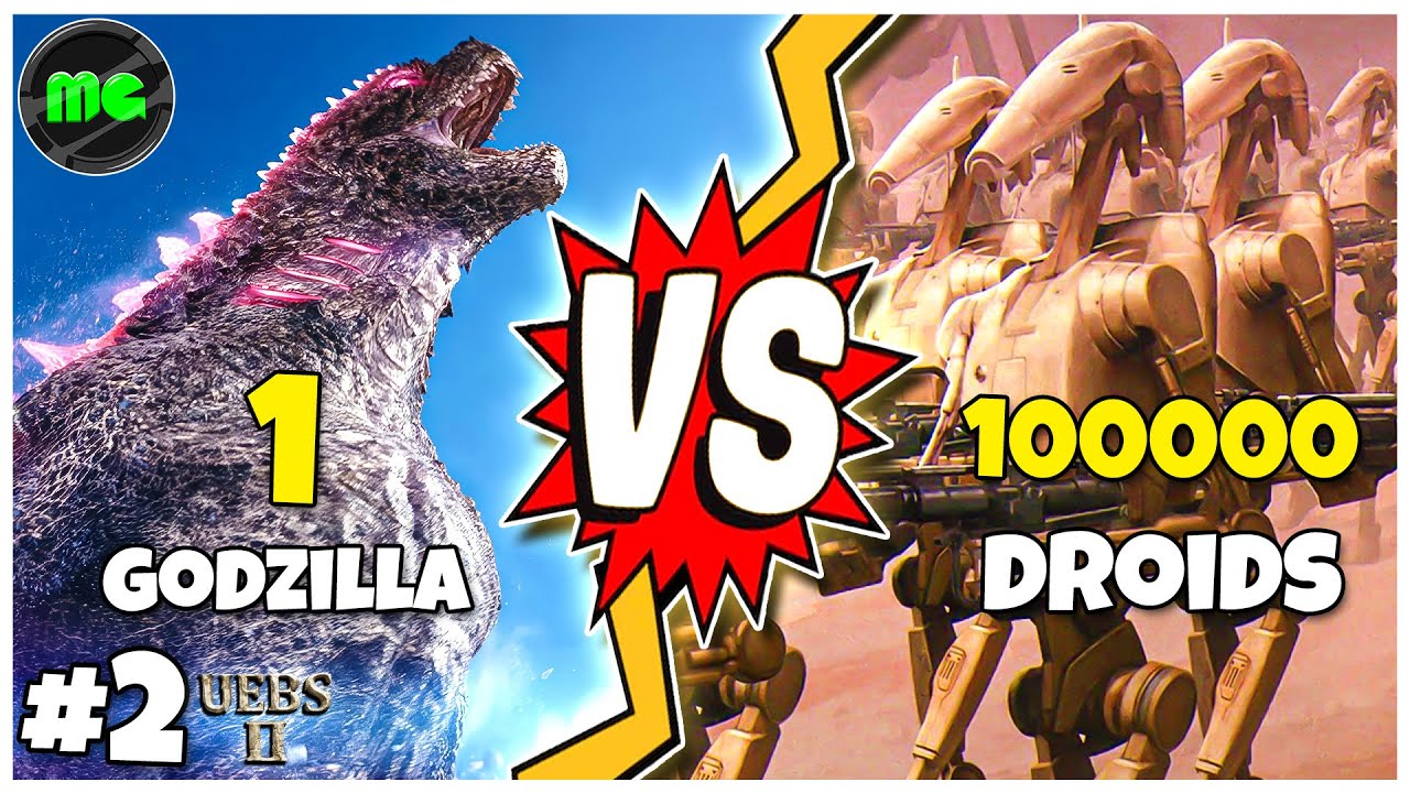 1 Godzilla VS 100000 Droids | UEBS 2 | Manguni Gamer