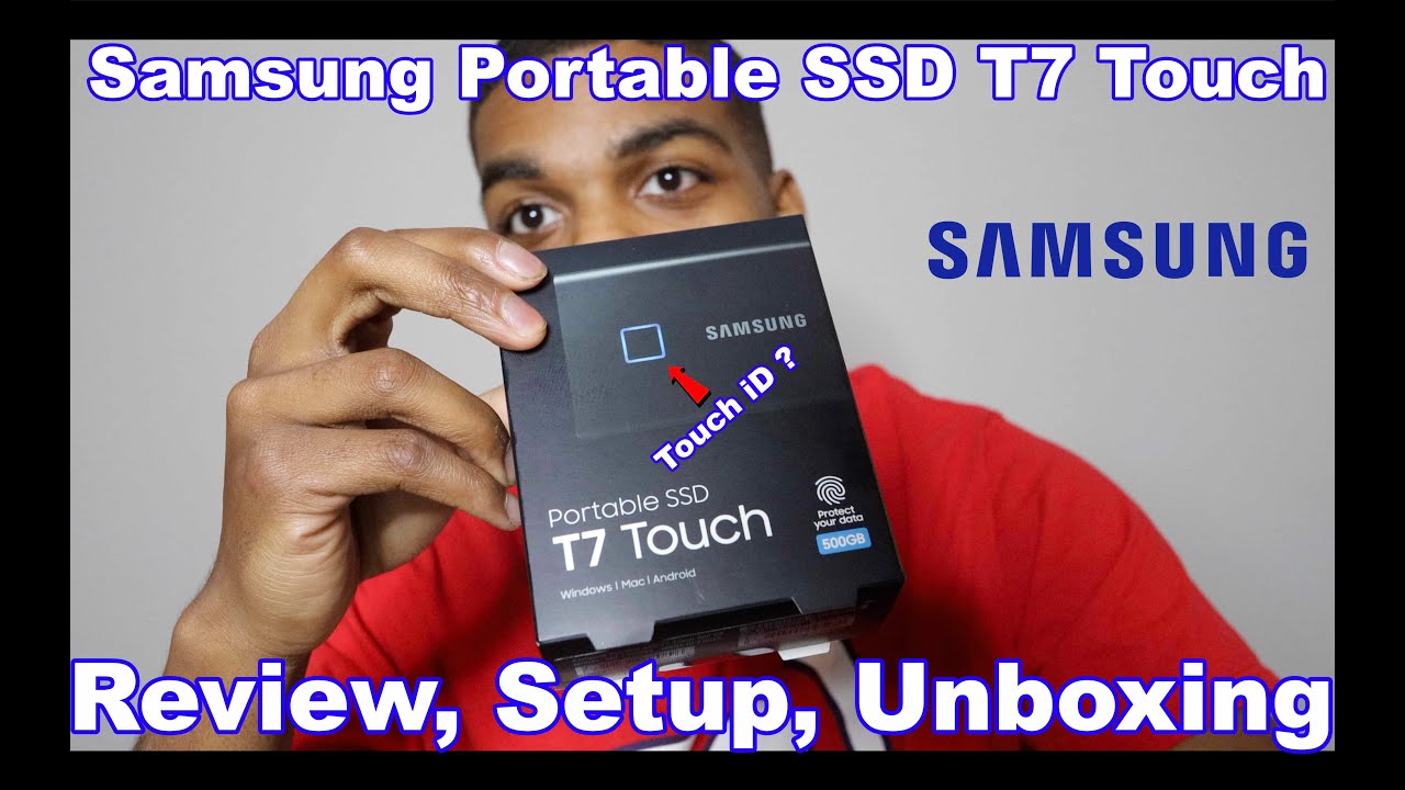 Samsung Portable SSD T7 Touch ID ? Unboxing, Review, Setup Guide.