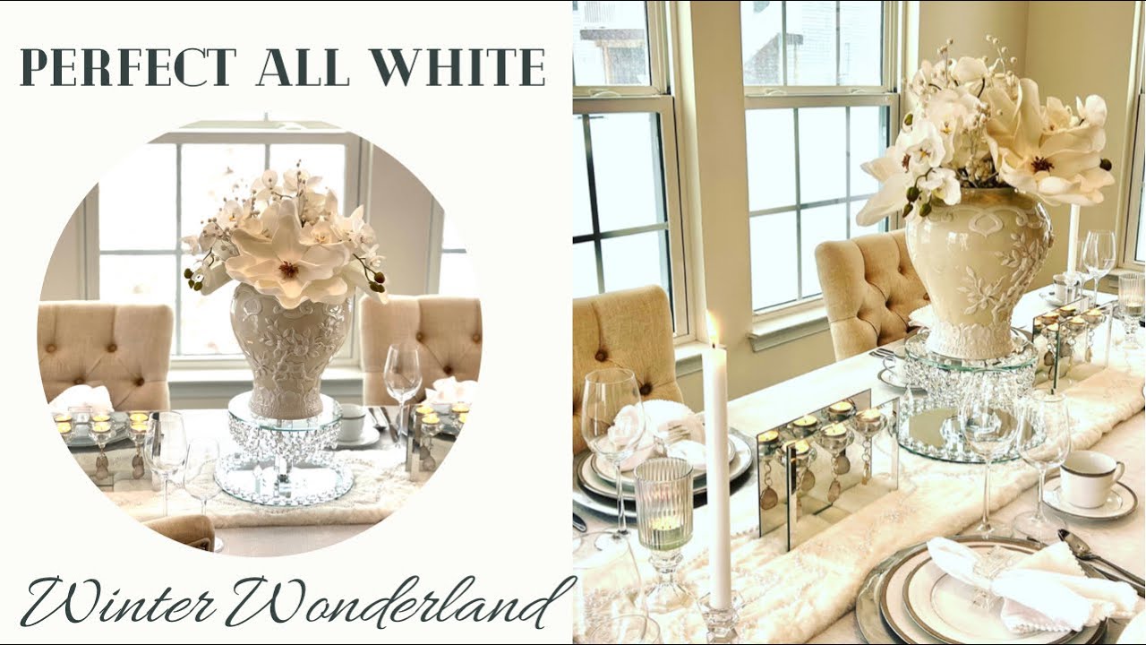 NEW* 2022 WINTER TABLESCAPE  IDEAS | SILVER AND WHITE | THRIFT FINDS 