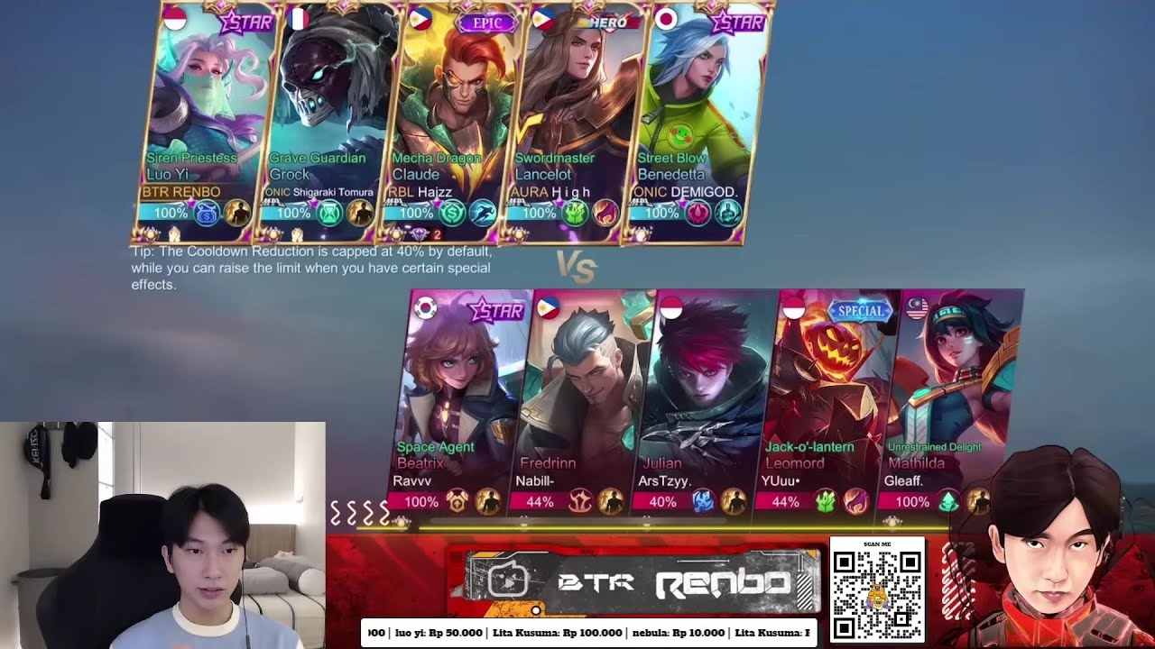 NABRAK PRO PLAYER, RENBO, HAIZ, HIGH, DEMGOD, SHIGRAKI -MOBILE LEGENDS