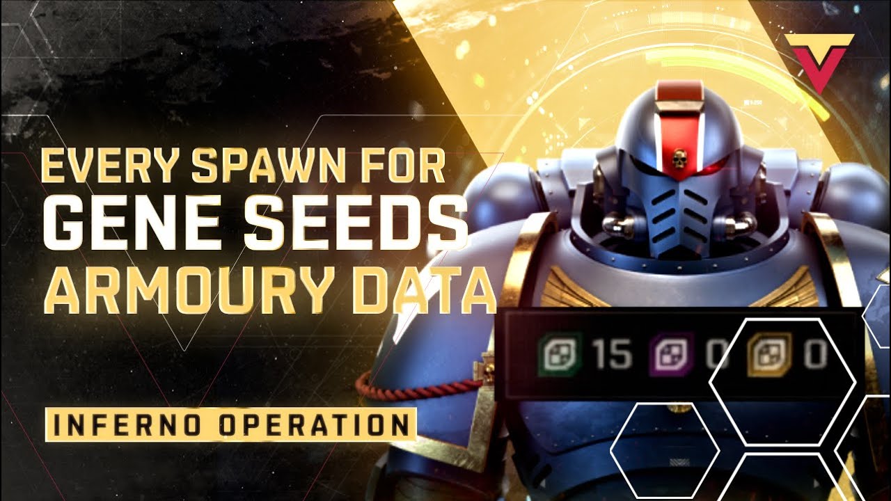INFERNO All Gene Seed and Armoury Data Locations in Operation 1