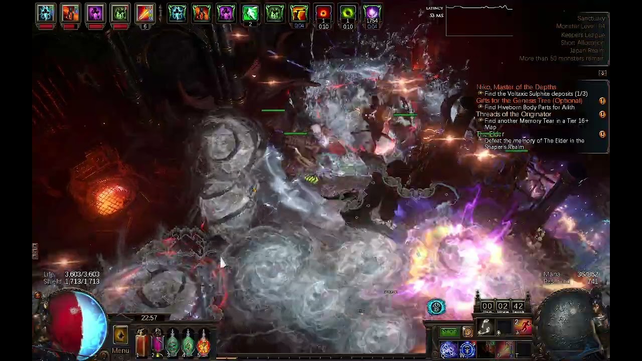 POE 3.27 Elementalist explosive arrow - Uber Incarnation of Fear + T17 Sanctuary