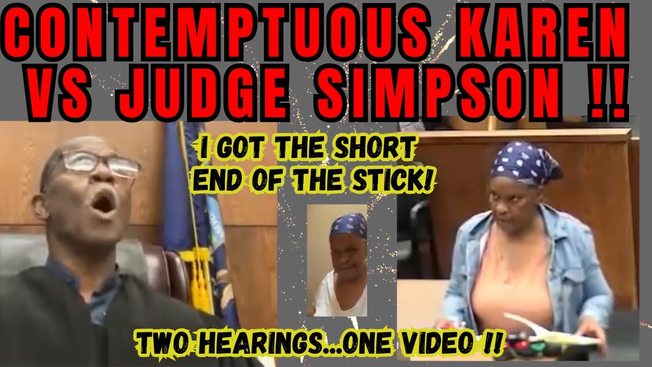 CONTEMPTUOUS KAREN ACCUSES JUDGE OF GIVING HER THE SHORT  END OF THE STICK!  #karen  #contempt