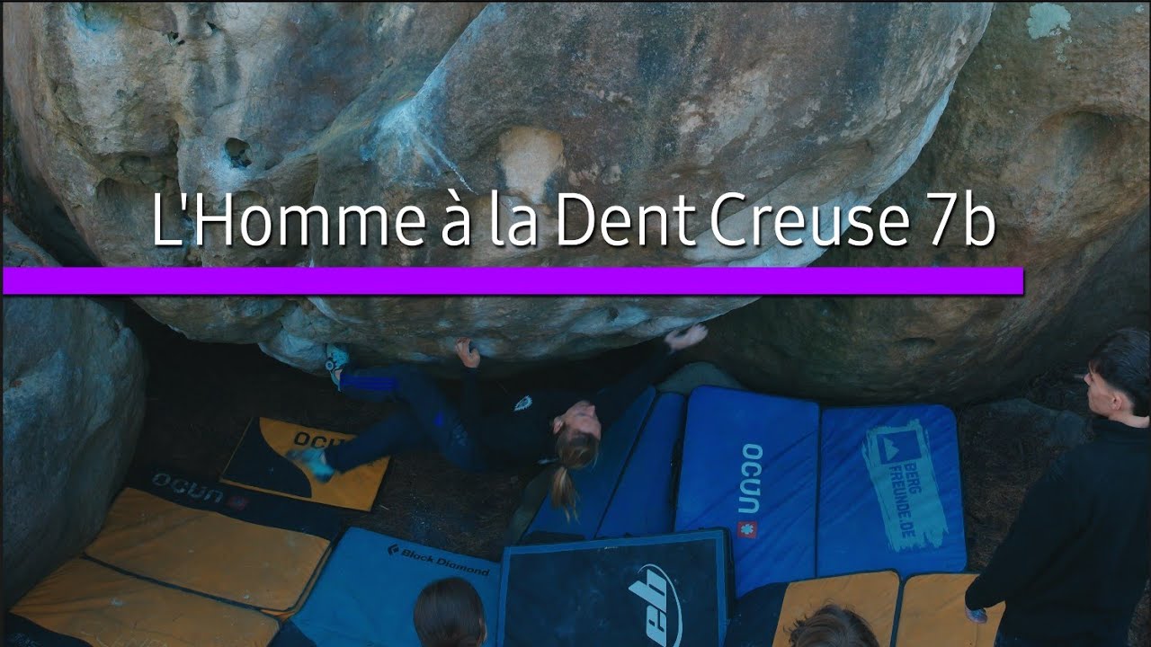Precise execution double sends! 7B V8 L'Homme à la Dent Creuse  Fontainebleu Cuisinière Crête Sud
