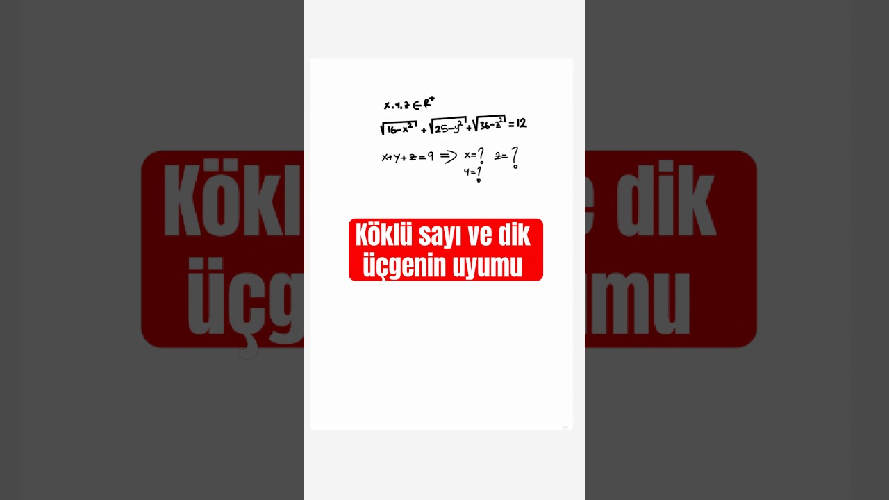 Cebirden &uuml;&ccedil;gene #tyt #yks #matematikolimpiyat #yksbiyoloji #matematik #ykstavsiye