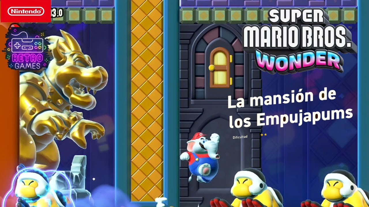 la mansion de los empujapums Desierto Tostisol super mario wonder