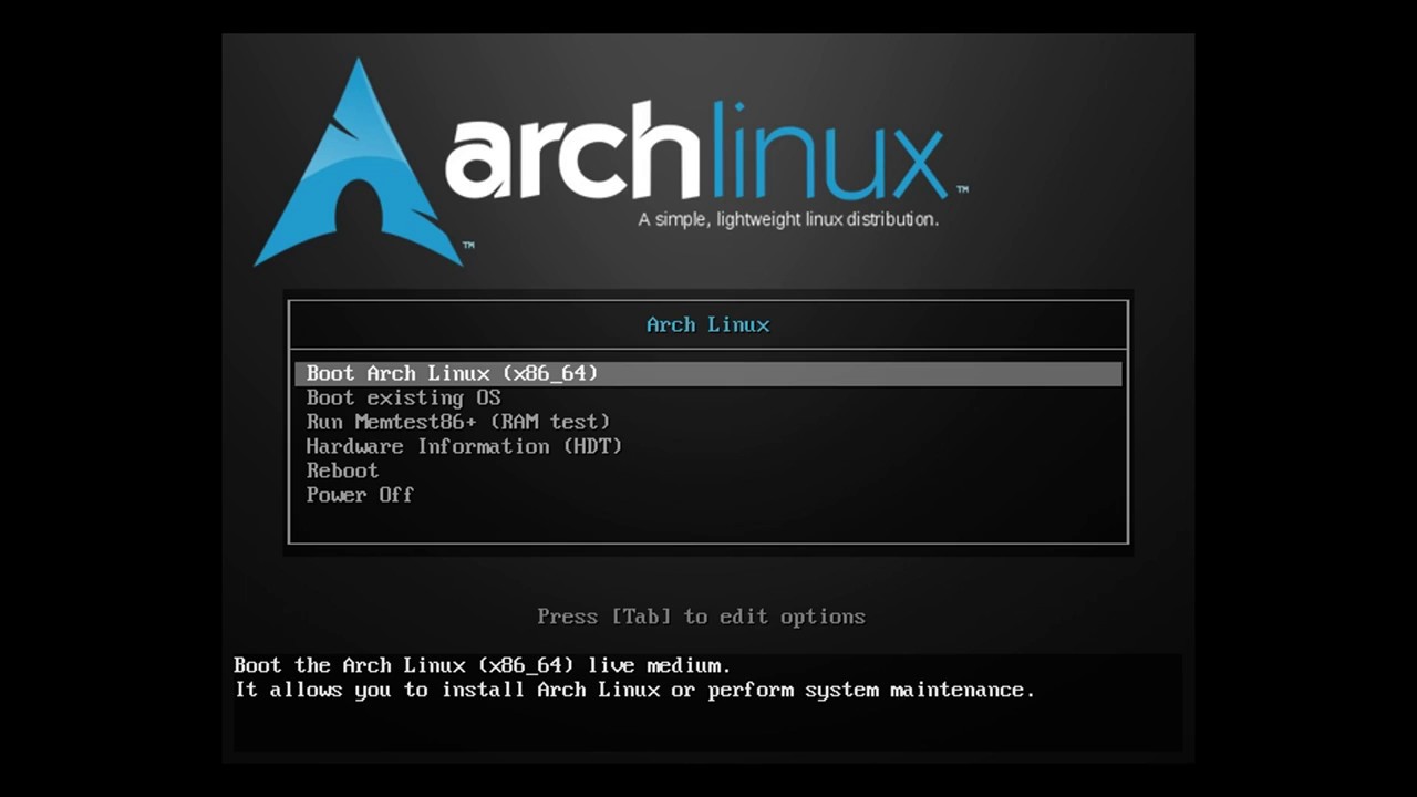 Установка Arch Linux на компьютер