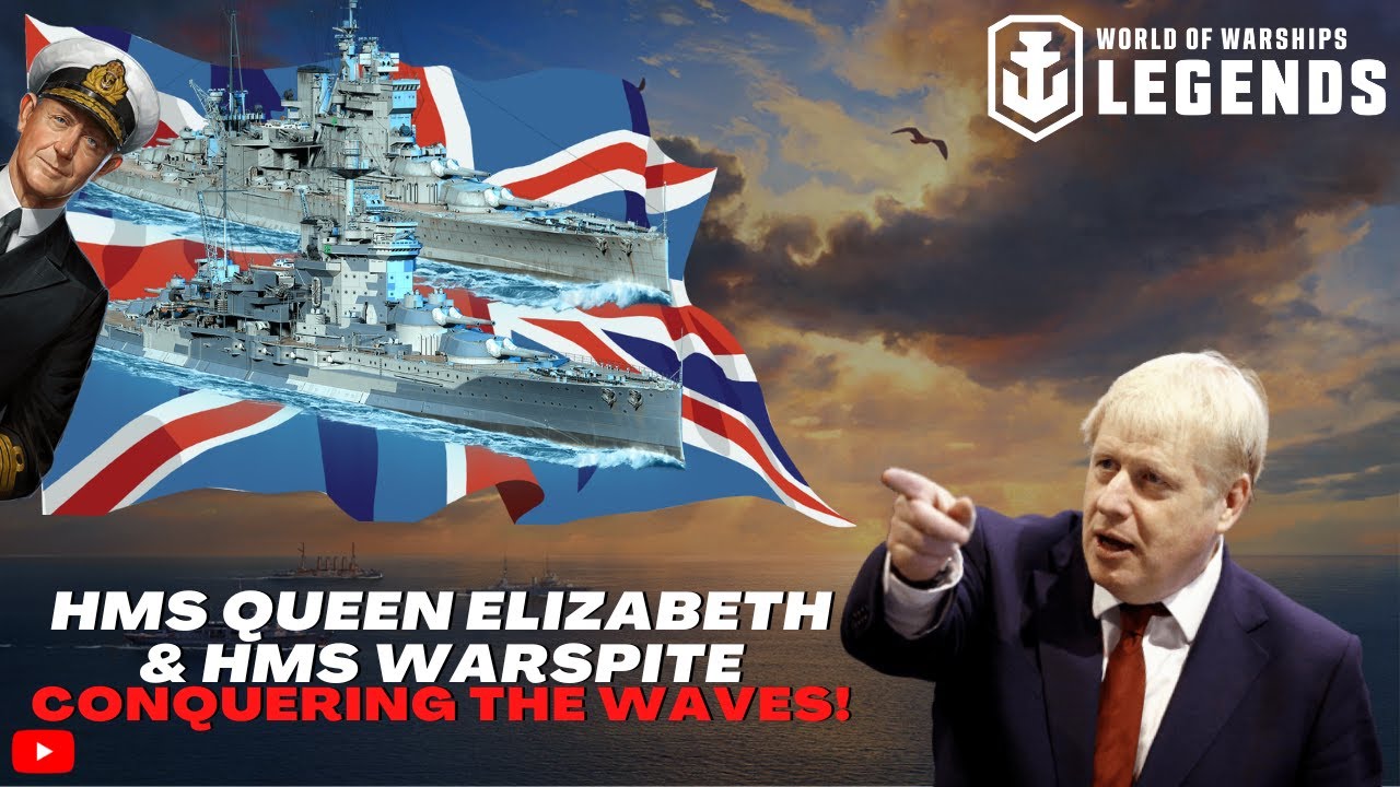 HMS Queen Elizabeth & HMS Warspite | Conquering The Waves! | World of Warships: Legends
