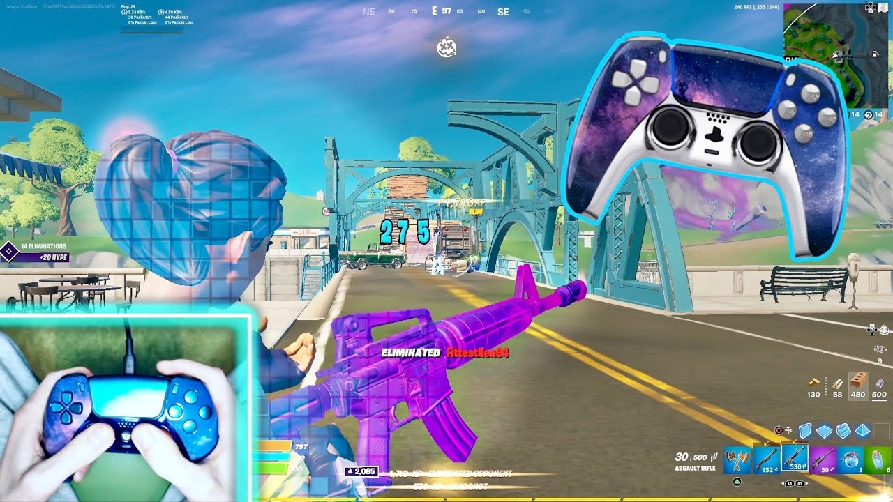 Galaxy PS5 Controller Arena Win with Handcam (Non Claw No Paddles)
