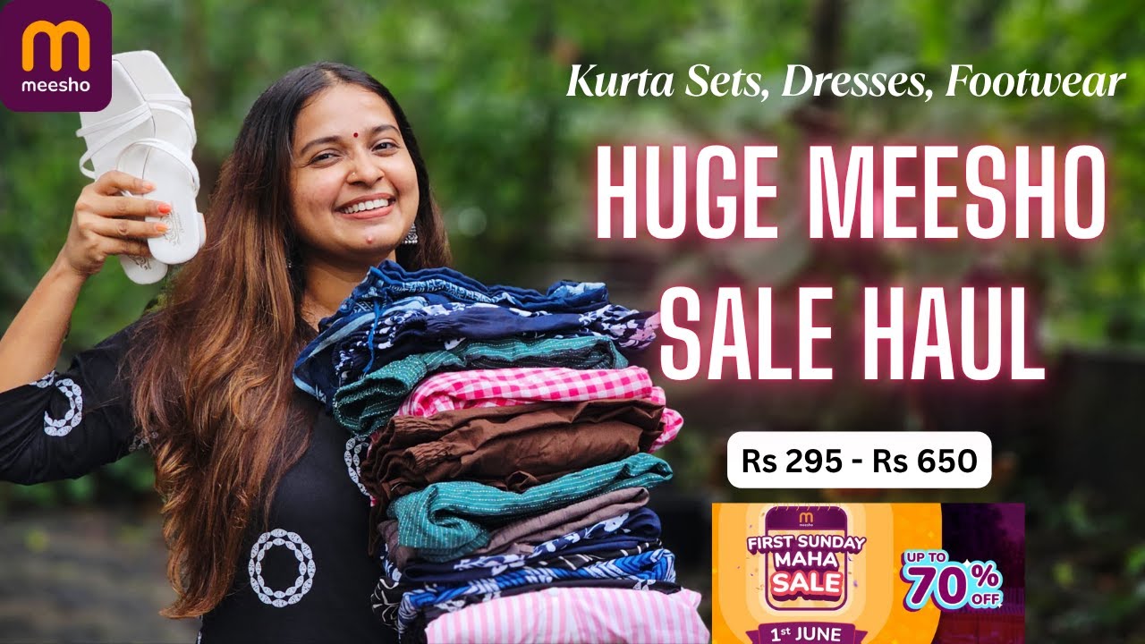 *Huge* Meesho First Sunday Maha Sale Haul | 13 Kurta Sets, Maxi/Midi Dresses, Footwear
