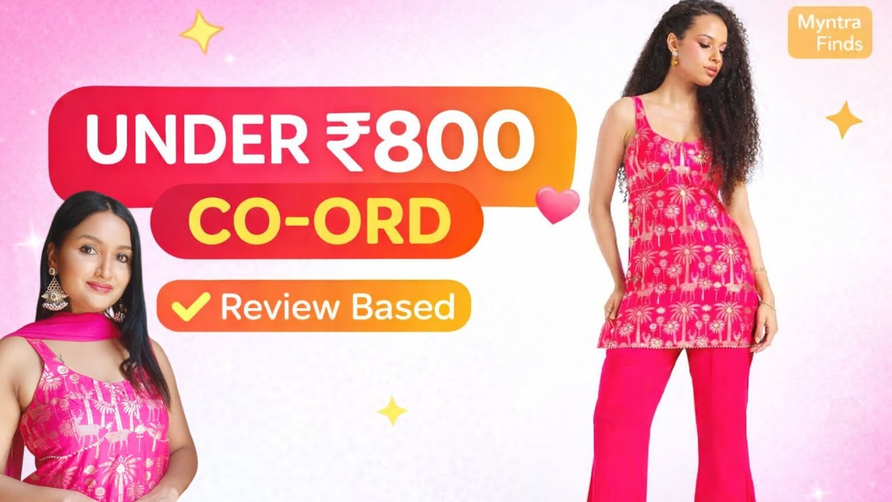 Under ₹800 Pink Ethnic Co-ord Set | Honest Review | Myntra Finds 💕