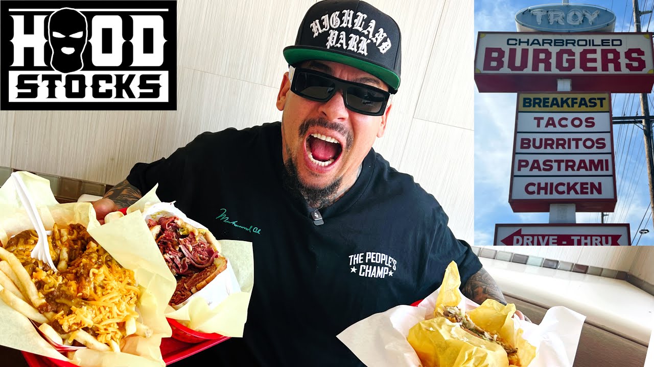 Ресторан Troy Burgers в Хайленд-Парке на Йорк-бульваре. #бургер