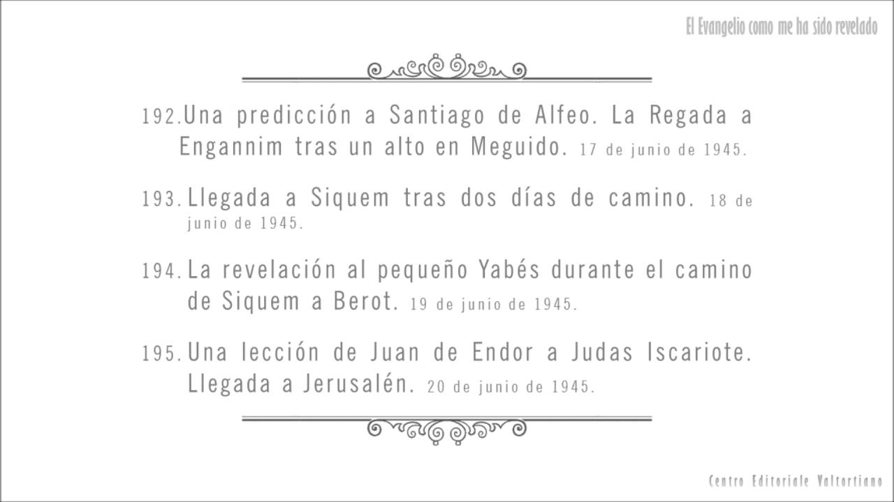 El Evangelio como me ha sido revelado: 192-195