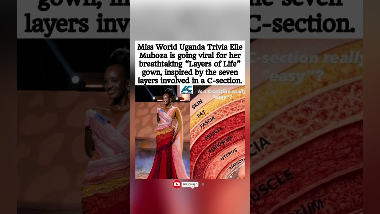 Miss Uganda Goes VIRAL With Gown Inspired By The 7 Layers Of A C-Section 😳👗#shorts #miss