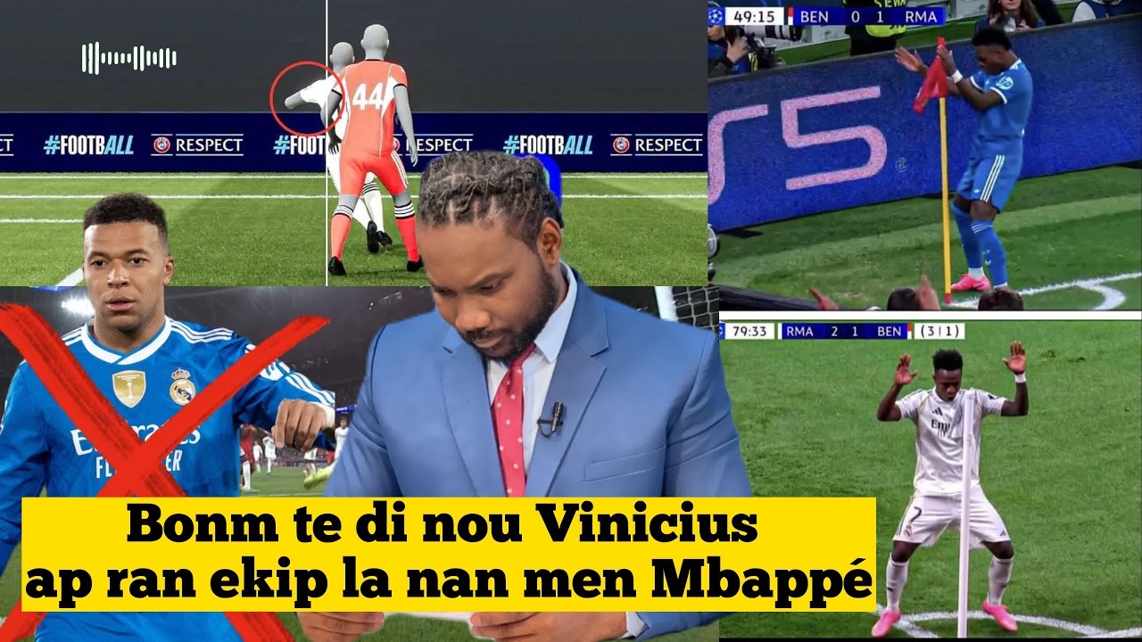 Pleziyis men Vinicius tounen wi . bonm te di nou Vinicius genyen pou l pran ekip la nan men Mbappé