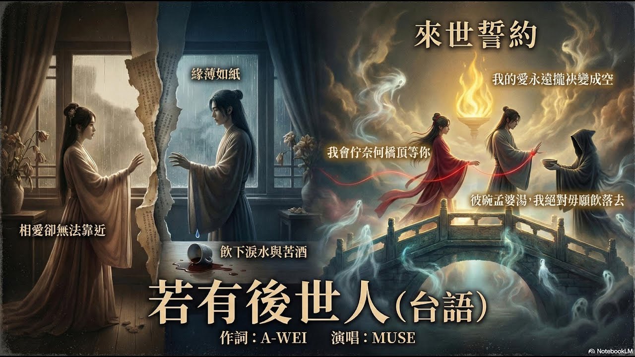【虐心神曲】「彼碗孟婆湯，我絕對毋願飲...」這句唱哭全網！聽完淚流滿面😭 [#台語] 若有後世人 |A-WEI #原創#MV(260131) | 留言客製化你的歌曲 #ai #台語#閩南語