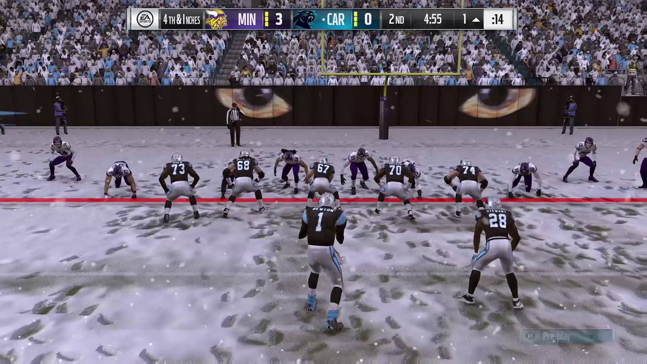 Madden NFL 17 Cam hitting the folks.