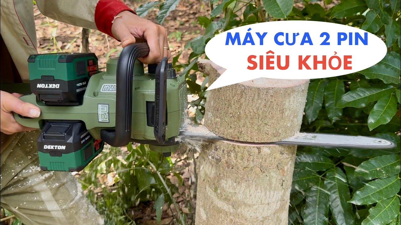 🔴 Vào Vườn Test Thực Tế Máy Cưa 2 Pin Dekton CX16PRO - Cắt Siêu Khỏe Giá Sale Siêu Rẻ Combo siêu tốt