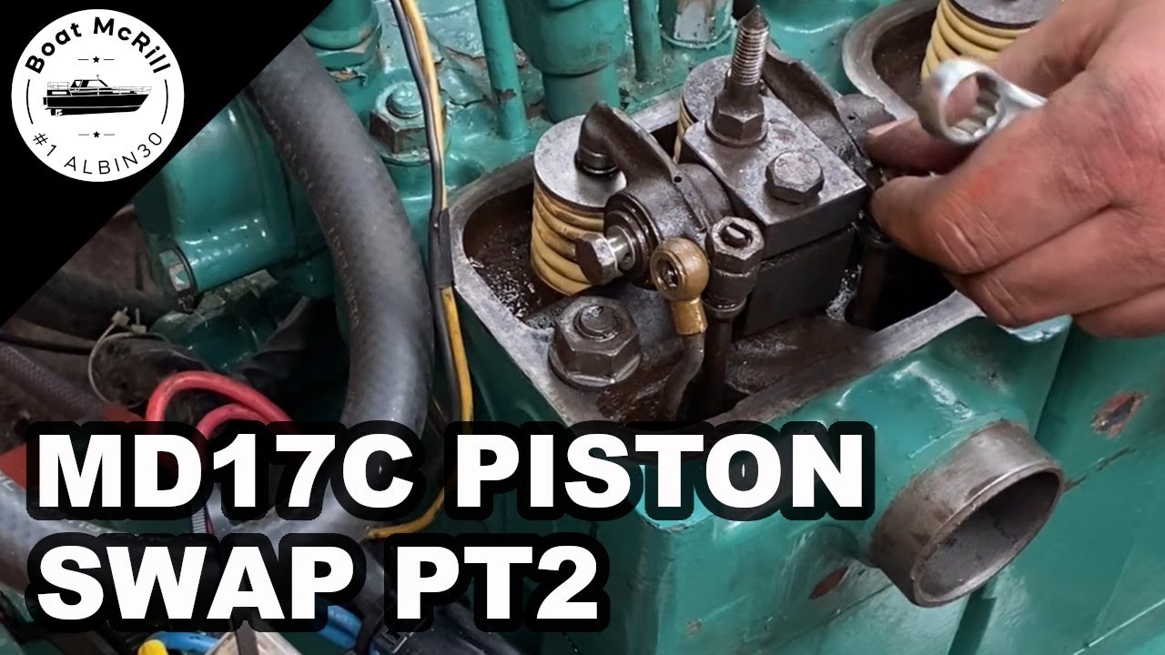 Swapping a piston and cylinder head on VP MD17C pt 2 of 2 - Boat McRill