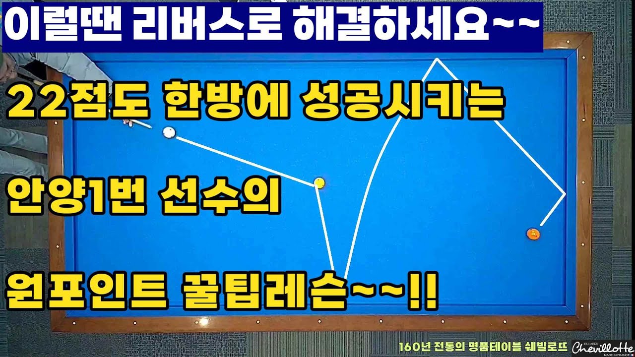 [정당법#307]22점도 치게 만드는 리버스 꿀팁레슨 feat.안양1번~ #lpba #billiards #pba #당구레슨 #당구시스템