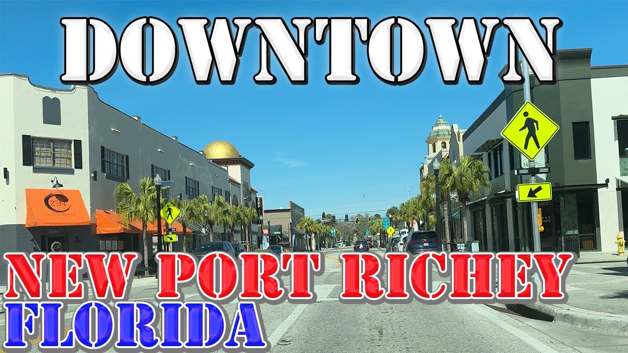 New Port Richey - Florida - 4K Downtown Drive