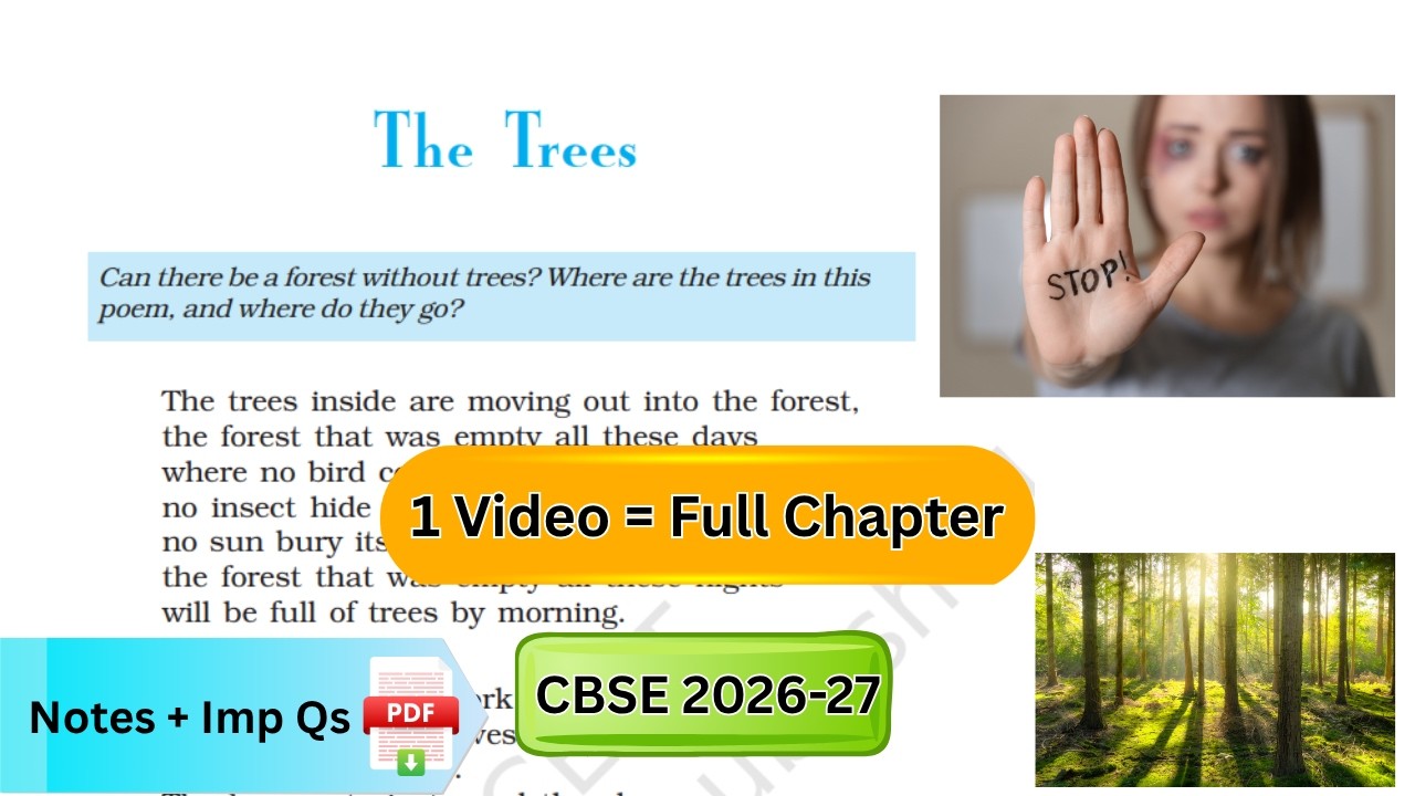 Master in One Shot: The Trees Poem Class 10 CBSE English