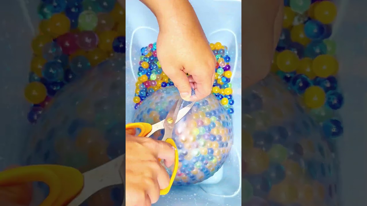 PopfinityASMR 🟢 Green & ⚪ Clear Balloon Popping with Orbeez!
