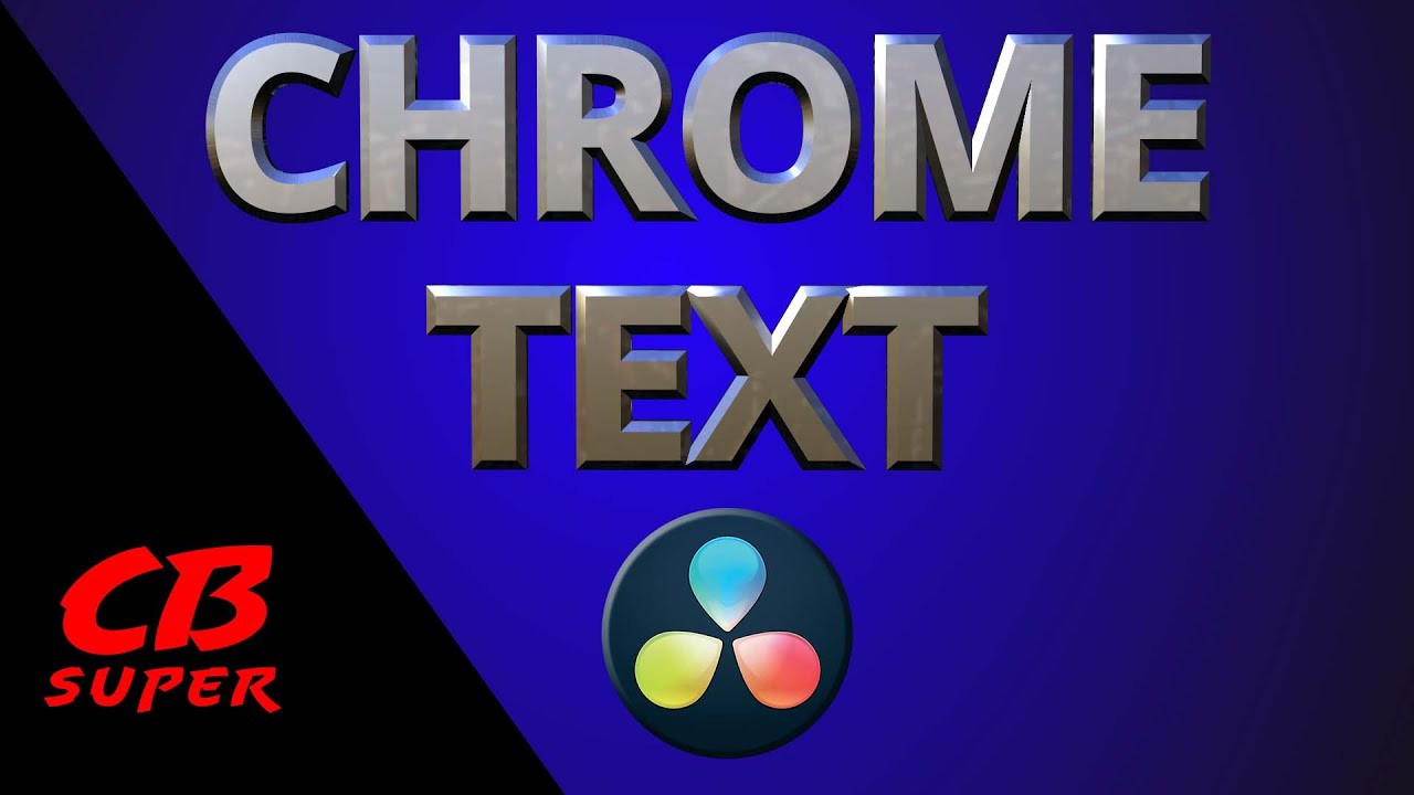 Chrome 3D Text in DaVinci Resolve