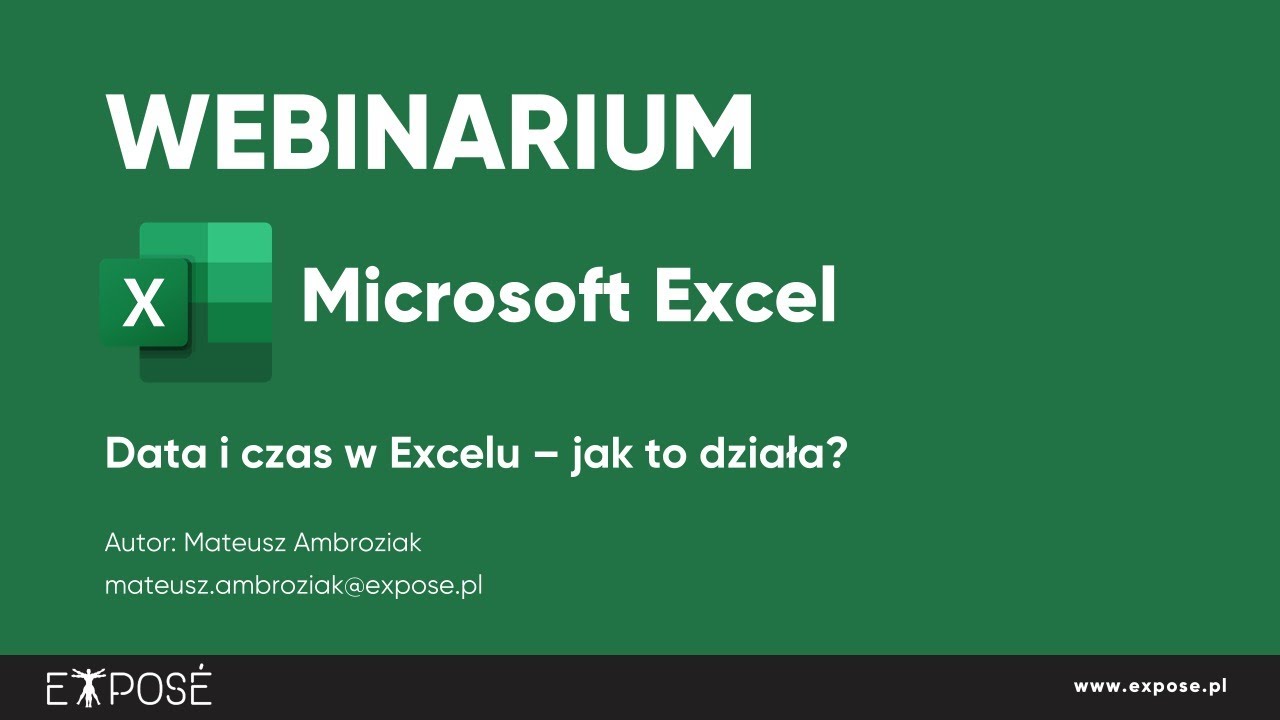 Webinarium: data i czas w Excelu - jak to działa?