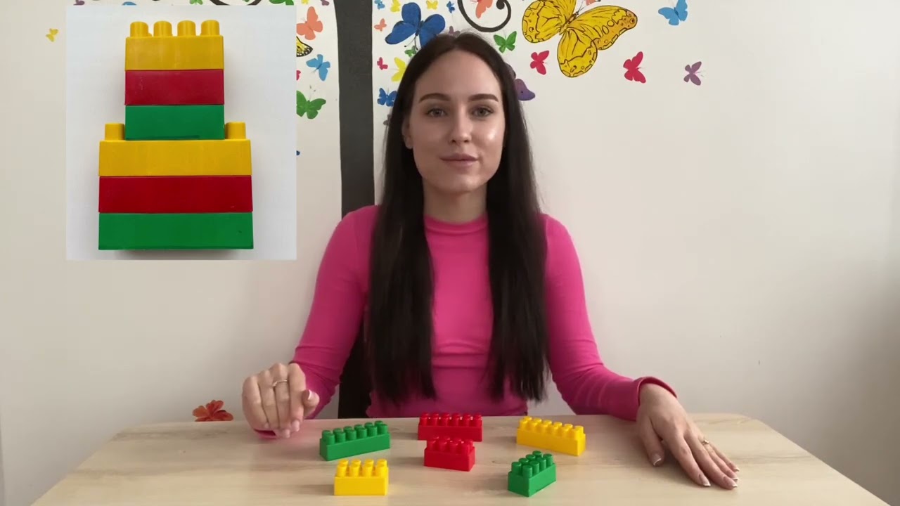 Вправи на координацію рухів для малят з Lego цеглинками. Тренуймо зорову памʼять.