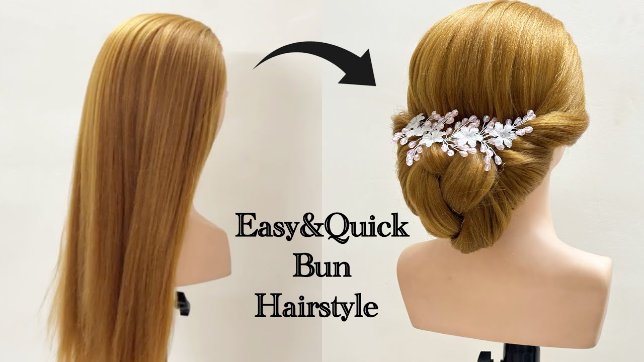 Easy&Quick Bun Hairstyle Tutorial 🤩#fyp #hairstyle #hair #hairtutorial #explore 