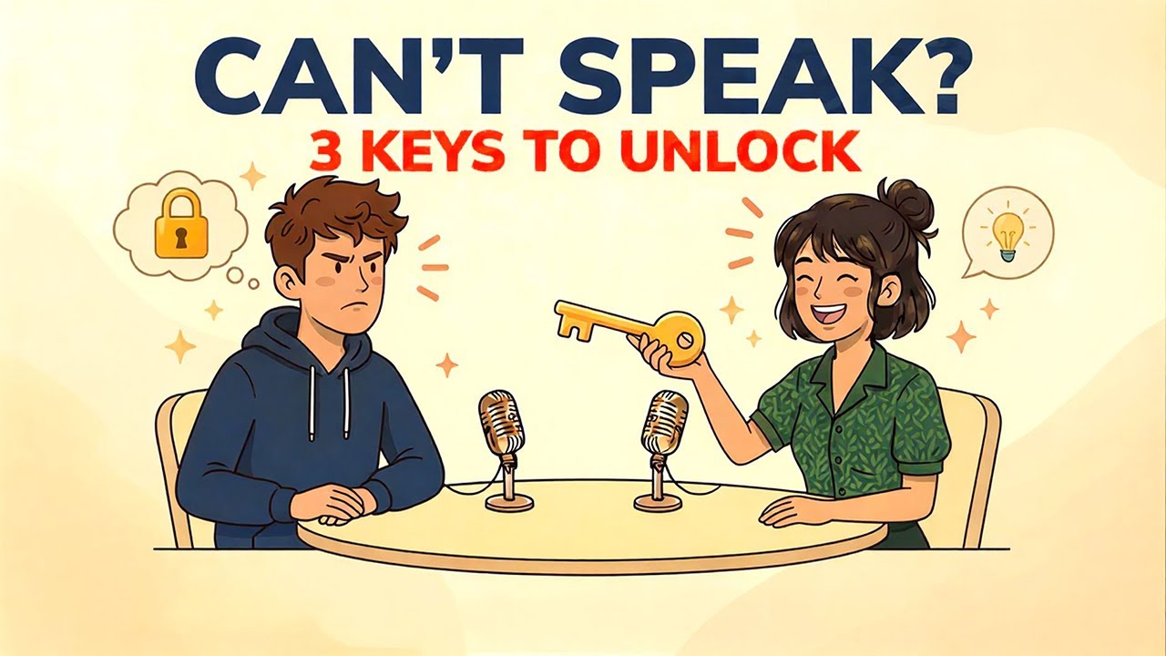 You Understand But Can't Speak English? 3 Keys to Unlock Your Speaking! | English Speaking Practice
