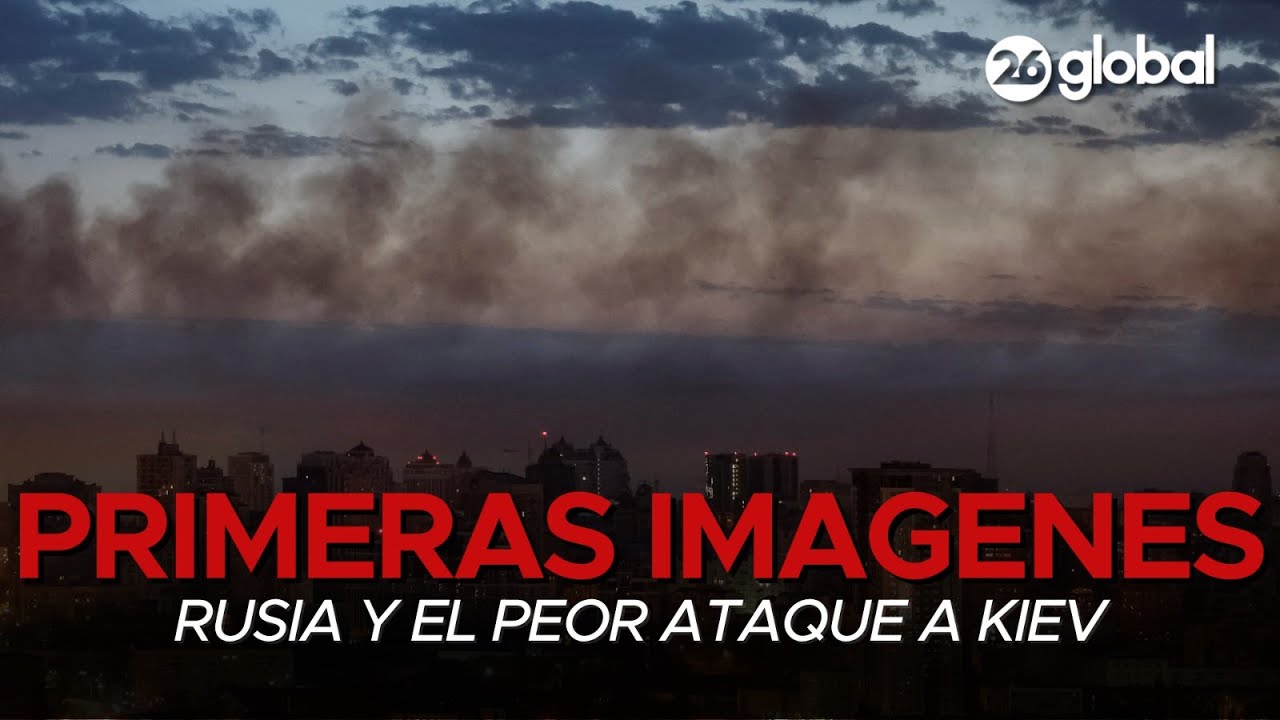 🚨 PRIMERAS IMÁGENES | MISILES y DRONES sobre Kiev, la capital de Ucrania | #26Global
