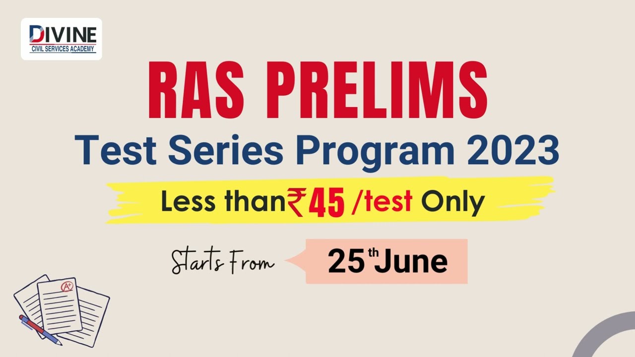 Ras Prelims Test Series Program 2023 | @divinecivilservicesacademy