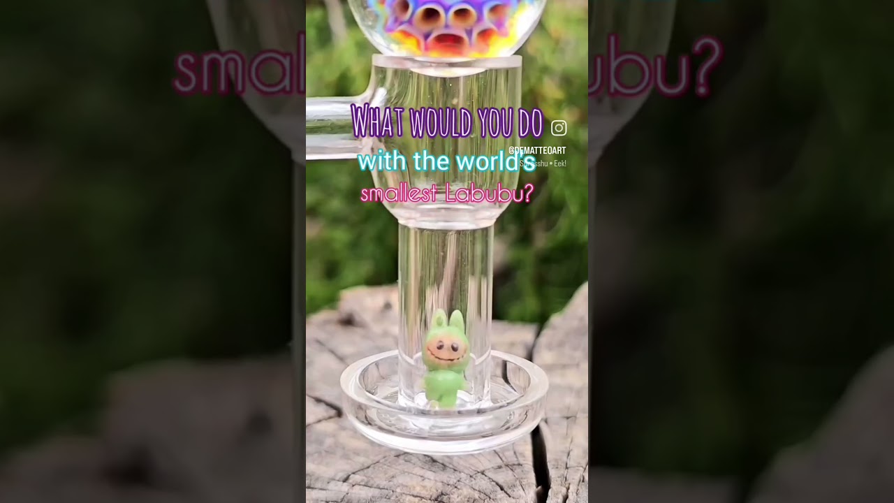 Labubu mini glass art handmade borosilicate