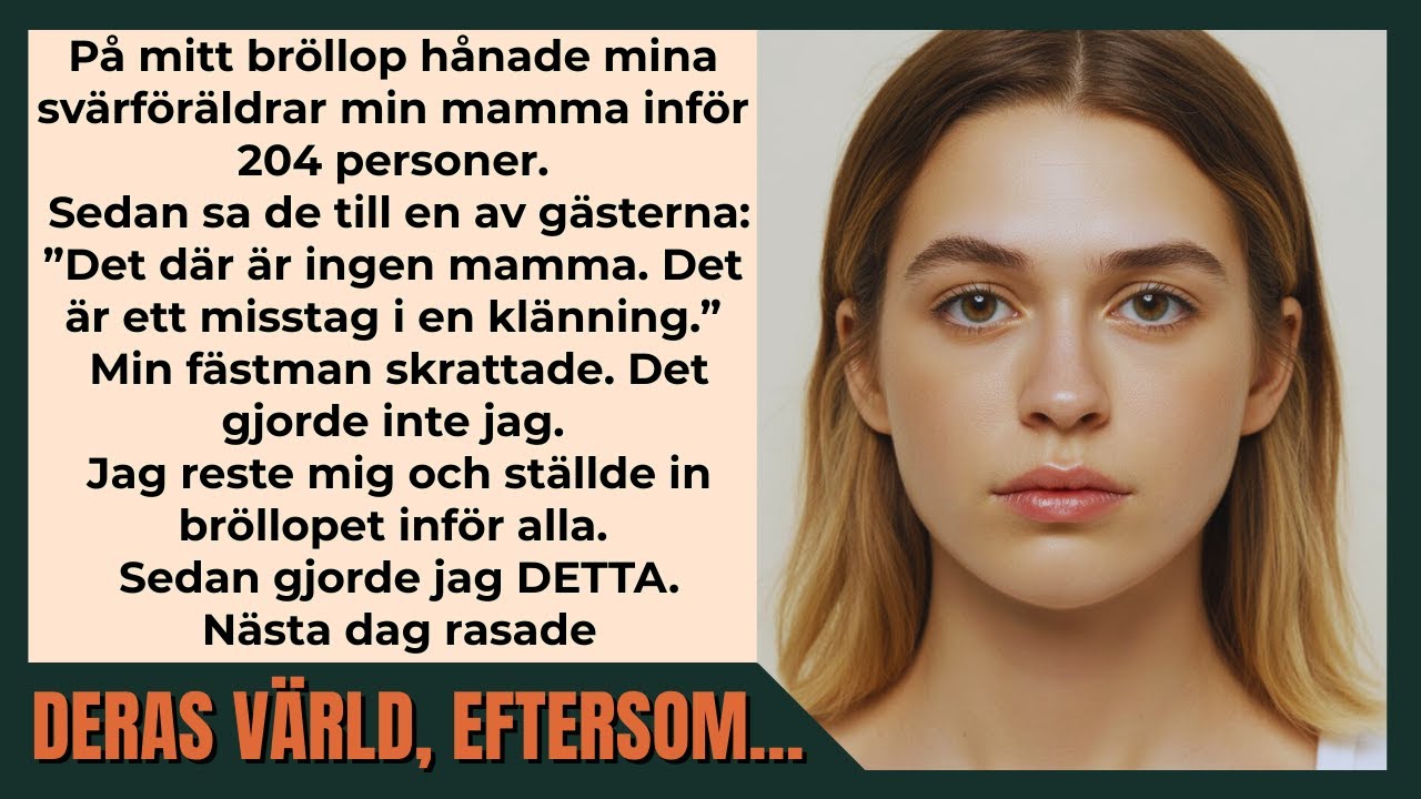 På Mitt Bröllop Förlöjligade Mina Svärföräldrar Min Mamma Inför 204 Personer…
