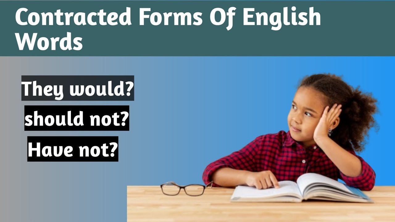 Contracted Forms of English words important for scholarship exam class 4 