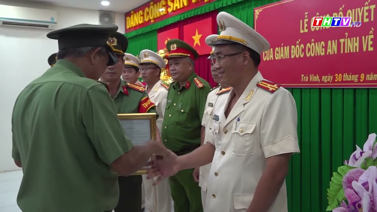 Công an Trà Vinh công bố quyết định điều động, bổ nhiệm cán bộ