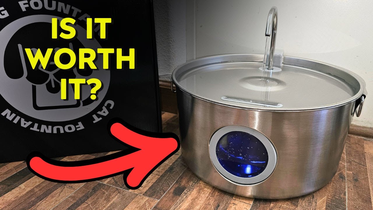 Dog Water Fountain for Large Dogs, 3.2Gal/406oz Stainless Steel Pet Water Fountain, Quiet Dog Water